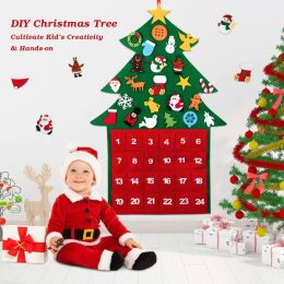 Felt Christmas Tree Xmas Tree Various Noel Pendants Children's Natal DIY Advent Calendar Merry Christmas Decor Navidad 2023