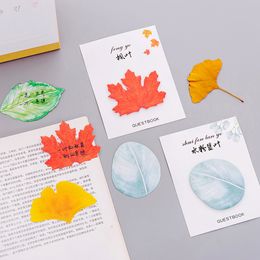 30pcs Cute Leaf Sticky Notes Self-adhesive Schedule Memo Stickers To-do List School Office Supplies