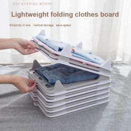 1pc T-Shirt Folder Board Wardrobe Cloth Stackable Organizer Easy Tray Folding Plastic Storage Rack Home Storage Divider Holder
