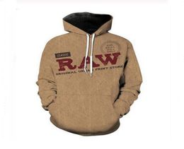 Women Men Super Raw Rolling Papers 3d Print Casual Crewneck Hoodie Unisex Clothing Harajuku Style Pullover Jackets Brand Quality C3977736