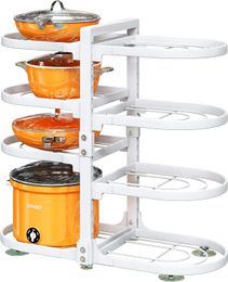 キャビネット用のオーガナイザー、キャビネットの下のキッチン用の8層調整可能なオーガナイザーラック