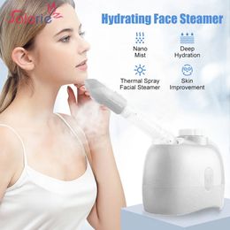 Home Use Nano Ozone Facial Vaporizer Facial Ozonium Steam Facial Steamer Air Humidifier Face Steamer Beauty Face Spa Vaporizador 240409