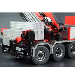 8x8 RC Crane Hydraulic Truck 1/14 F1650 Crane Metal Model Trailer with Rear Axle Lift Steering PL 18 RC Car Model Toy