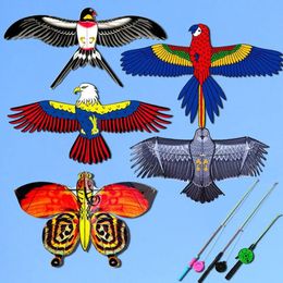 Eagle Kite 30 Metre Line Large Flying Bird Kites Children Gift Cartoon Family Trips Garden Outdoor Sport DIY Toy 240407