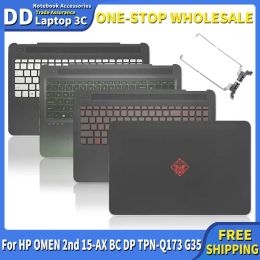 Cases NEW For HP OMEN 2nd 15AX 15BC 15DP TPNQ173 G35 LCD Back Cover Palmrest Keyboard Hinges Upper Top Case 905118001 859735001