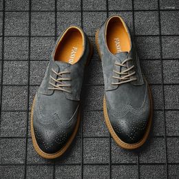 Casual Shoes 2024 Classic Brogue Young British Style High Quality HandmadeCasual Leather Mens Oxford Men Shoe Plus Size38-46