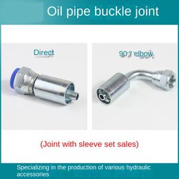 Imperial 45 # Steel 1/4" 3/8" 1/2" 3/4"1"BSP Thread Hydraulic Cone Hose End High Pressure Oil Pipe Connectors6mm-32mm Barbed