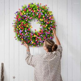 Decorative Flowers 30/40cm Garden Decorations Colourful Eucalyptus Wreath Sky Star Artificial Round Green Leaf