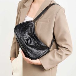 End High Single Shoulder Underarm Bag Autumn/winter Black Club with Niche Design for Womens Bags