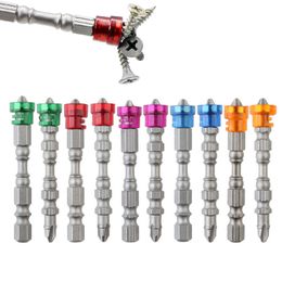 5Pcs PH2 S2 Alloy Phillips Single Head Magnetic Screwdriver Bits Anti-Slip 1/4 Inch Hex Shank Drywall Electric Screwdriver Tools