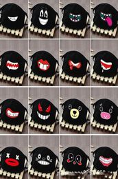 Cotton Dustproof Mouth Face Mask Anime Cartoon Lucky tooth Women Men Muffle Face Mouth Masks Black Creative Masks LJJA38221168980
