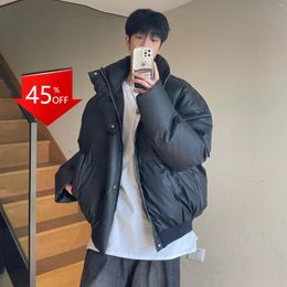 Men's Jackets Y2K Loose Short Cotton Coat Couple Bread Bomber Jacket Casaco Moto Masculino Men Clothing Streetwear Korean Fashion