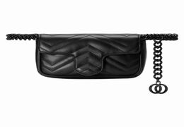 Dual use Style Marmont Belt Bag Waist Bags Women Shoulder Cross Body Bag Vquilted Genuine Leather Fanny pack9920512