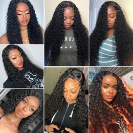 Curly Lace Front Human Hair Wig 13X4 30 32 Inch Lace Front Frontal Wig Brazilian Kinky Curly 4X4 Lace Closure Wigs For Women