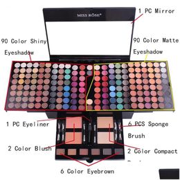 Makeup Sets Long Lasting Waterproof Shimmer Kit Glitter Matte Soft Eyeshadow Palette Set Women 180 Colors Mticolor Drop Delivery Healt Otumz