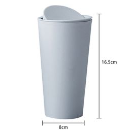 Mini Desktop Bin Small Trash Can with Cover Bedroom Trash Can Garbage Can Clean Workspace Storage Box Home Desk Trash Can EL