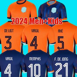 24 25 NetHErlANds European HoLLAnd Club Soccer Jersey 2024 Euro Cup 2025 Dutch National Team Football Shirt Men Kids Kit Full Set Home Away MEMPHIS XAVI GAKPO