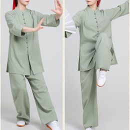 High Quality Summer Women Cotton&Linen Tai Chi Clothing Wushu Suits Kung Fu Taiji Uniforms