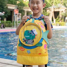 Children's Swimming Bag Cute Animals Beach Backpack For Kids Swimming Bag Girls Beach Pool Swim Wet And Dry Backpack For Outdoor