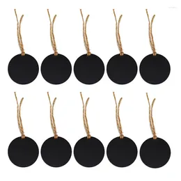 Party Decoration Mini Blackboard Unfinished Round Wood Cutout Christmas Ornaments Wooden