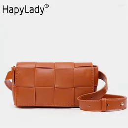 Shoulder Bags HapyLady 2024 Brand For Women Knitting Pu Leather Fashion B Bag Designer Patchwork Female Ins Style
