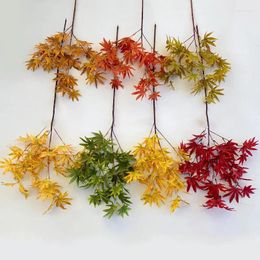 Decorative Flowers 81cm Artificial Autumn Maple Tree Branch Silk Fall Fake Plants Thanksgiving Wedding Party Home Decoration