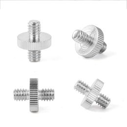 1/4" Male to 3/8" 1/4" Male Threaded Metal Screw Adapter For Camera Tripod Stand DSLR SLR Supports 3/8 Inch Camera Accessories