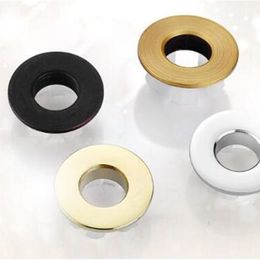 New design Bathroom Basin / Sink Overflow Cover/Brass Six-foot ring Bathroom Product Basin Tidy Insert Replacement Five Colours