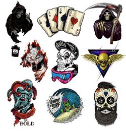 Grim Reaper Skull Heat Transfers Patch For Clothing Horror Movie Jacket Motorcycle Rock Style Sticker For Tshirts Man8068575