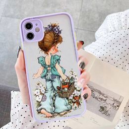 Sarah Kay art girl cute Phone Case matte transparent For iphone 14 11 12 13 plus mini x xs xr pro max cover
