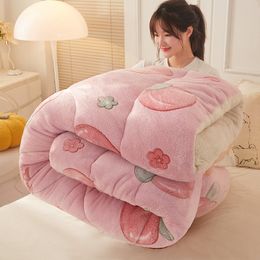 Super Warm Snow Velvet Quilt Winter Luxury Quilt Double-Sided Fleece Blanket Thickened Autumn And Winter Plush Quilt Core