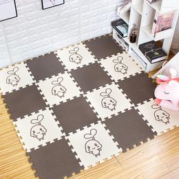 Bath Mats Cartoon Puzzle Foam Splicing Floor Mat Children's Climbing Bathroom Carpet Living Room Kid Play Rug Parents