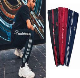 6 Sweatpants Loose Pants HighQuality Casual Pant Side Bar Stripes Calabasas Tab letter Season 6Trousers9980218