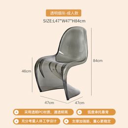 Minimalist Transparent Plastic Nordic Style Chair Acrylic Cheap Office Designer Chair Modern Postmodern Sedie Bedroom Furniture