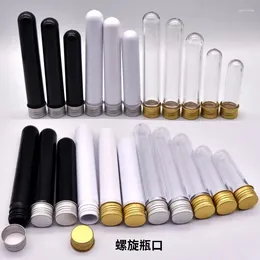 Storage Bottles 100pcs 10-30ml PET Plastic Test Tubes Containers With Gold/Silver Screw Caps For Candy Scientific Experiments Party Tube