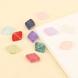 20pcs 15.5x12mm Multicolour Auspicious Clouds Shape Czech Lampwork Crystal Glass Flat Beads For Jewelry Making DIY Accessories