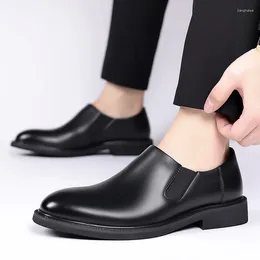 Casual Shoes Genuine Leather Mens Formal Social Wedding Party Office Men Loafers Oxford Male Business Slip-on