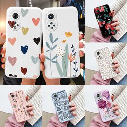 Flowers Funda For Honour 50 Capa Huawei Nova 9 Phone Case Soft Silicone Cute Cat Bear Back Cover For Nova9 Honor50 Coque Bumper