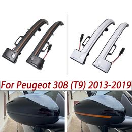 2Pieces LED Dynamic Turn Signal Light For Peugeot 308 II SW Repeater Flashing Indicator Rearview Mirror Blinker Lamps 2013-2019