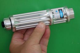 5in1 Powerful Military blue laser pointer 5000000m 450nm Flashlight lazer Hunting Adjust Focus pen With 5 Star Caps8847528