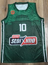 Panathinaikos 2023-24 Домашняя униформа в Новом сезоне Джерси #41 Hernangomez #10 Sloukas Basketball Jersey, а также любое имя и номер