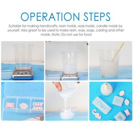 Silicone Mould Making Kit Liquid Silicone Rubber Bubble Free Translucent Clear Mould Making Silicone-Mixing Ratio 1:1 Moulding