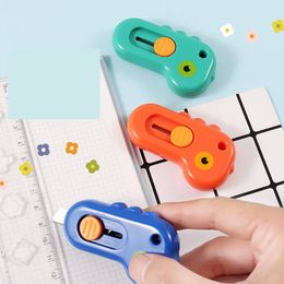 48 pcs/lot Mini Dinosaur Portable Utility Knife Cute Paper Cutter Cutting Paper Razor Blade Office school Supply Stationery gift