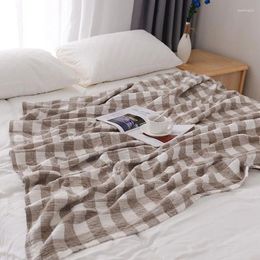 Blankets Japan Cotton Gauze Blanket For Bed Throw Air Condition Quilted Bedspread Plaid Bedding Sheet Sofa Cover