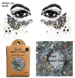 GL06 one pack of Silver Space Cowgirl Chunky Body Glitter Sequins Glitter Face Festival Beauty Body Makeup5156771