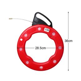 30M/40M 4mm Cable Puller Fish Tape Cable Fibreglass Fish Tape Reel Puller Fibreglass Metal Wall Wire Conduit