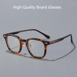 Sunglasses Frames Fashion Retro Square Acetate Glasses Man Woman Ultra Light Myopia Astigmatism Hyperopia Custom Optical Prescription