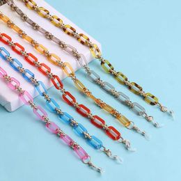 Eyeglasses chains Colourful transparent chain acrylic eyeglass chain necklace bracket rope sunglasses chain pendant necklace C240411