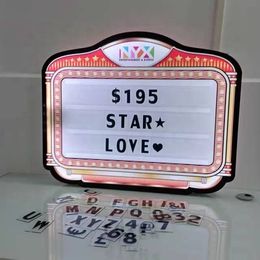Custom Happy Birthday Nightclub LED Marquee Message Board Sign Bottle Presenter VIP Service with Interchangeable Letters Rechargeable