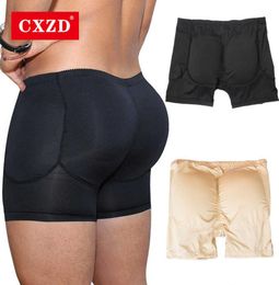 CXZD Male Sexy Shaper Panties Butt Lifter Hip Pad Fake Ass Foam Padded Men Shapewear Seamless Bottom Underpants1623823